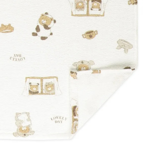 【Nishimatsuya】Soft Low-Twist Cotton Towel Blanket - Small Bear Pattern