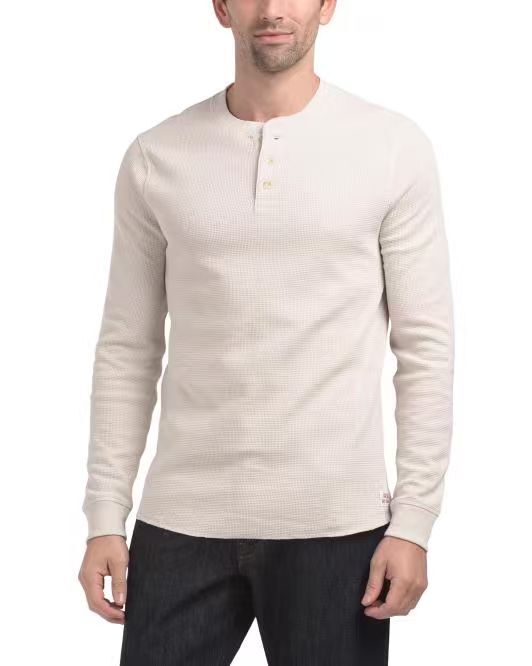 【預購】H061270 LEVI'S 男裝亨利領短袖上衣 (米白色)