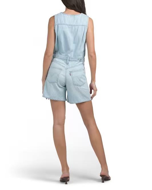 【預購】H061273 LEVI'S   女裝連身背心短褲 (淡藍色)