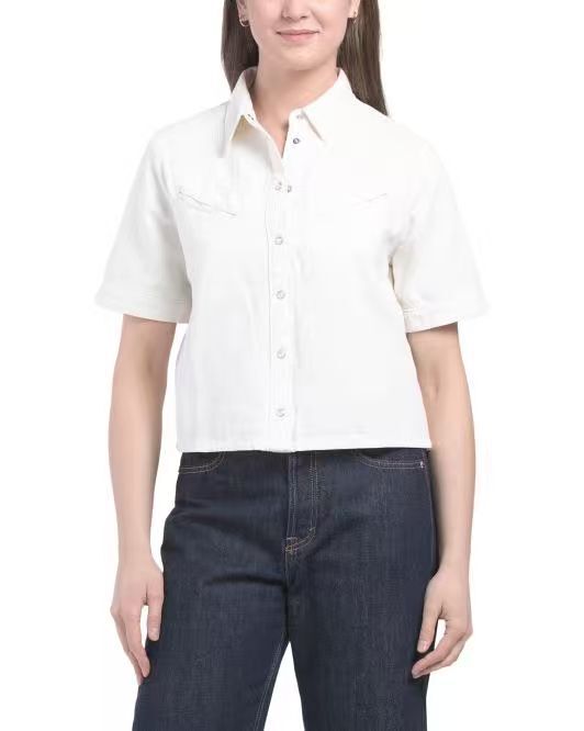 【預購】H061274 LEVI'S 女裝休閒短袖襯衫 (白色)