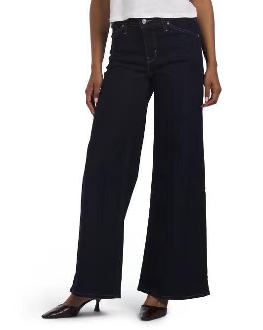 【預購】H061276 LEVI'S 318 女裝修身寬筒牛仔 (黑色)