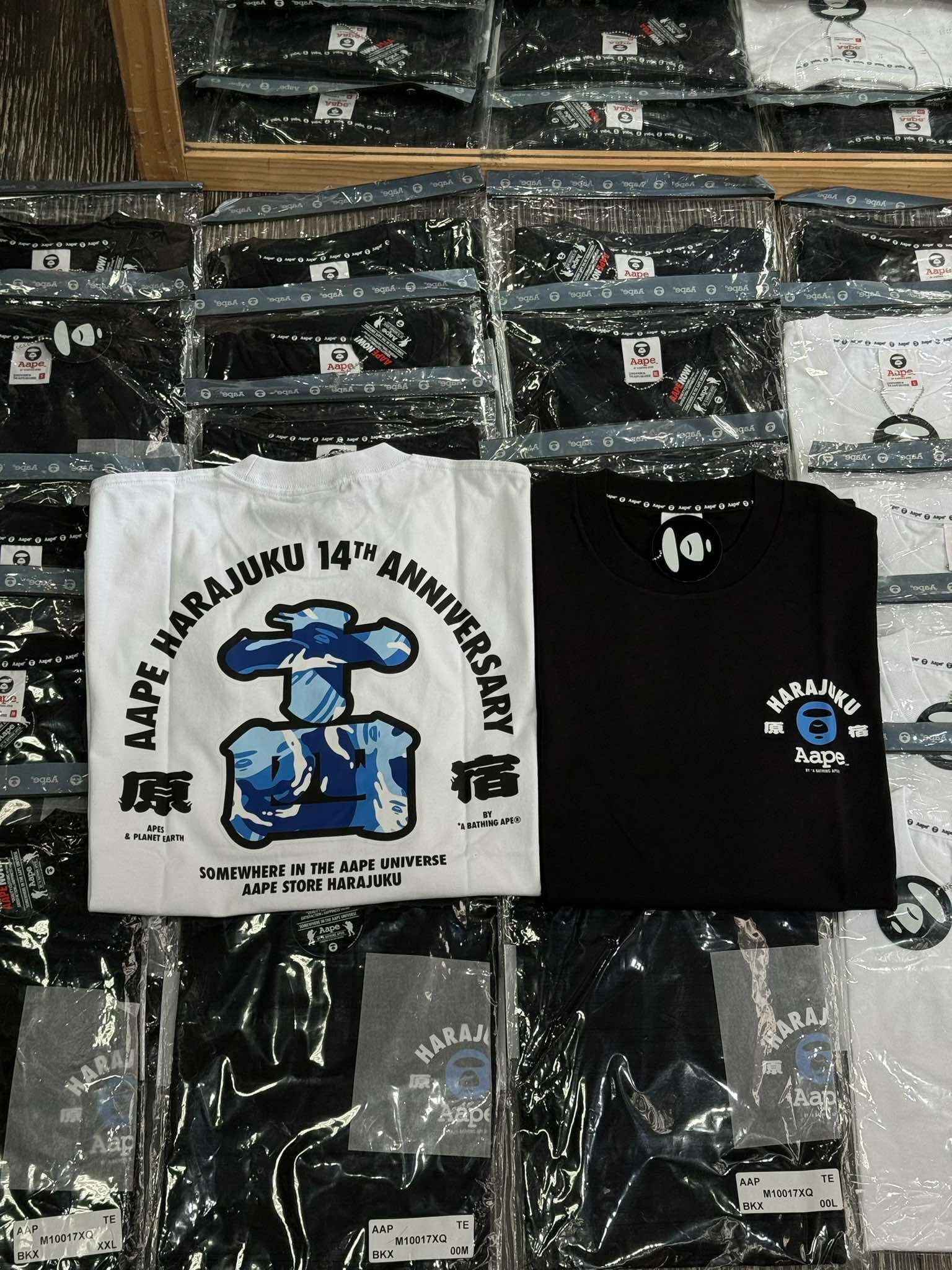AAPE 14週年 原宿限定 藍迷彩 短Tee AAPTEM10017XQ