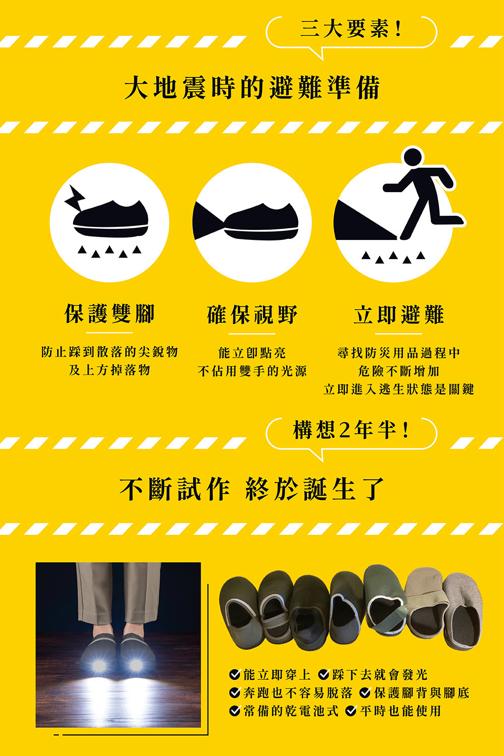 SONAENO LED緊急照明防災拖鞋