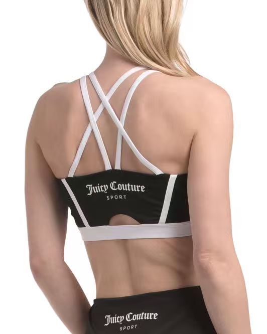 【預購】H061282 JUICY COUTURE 中度支撐運動內衣 (黑色)