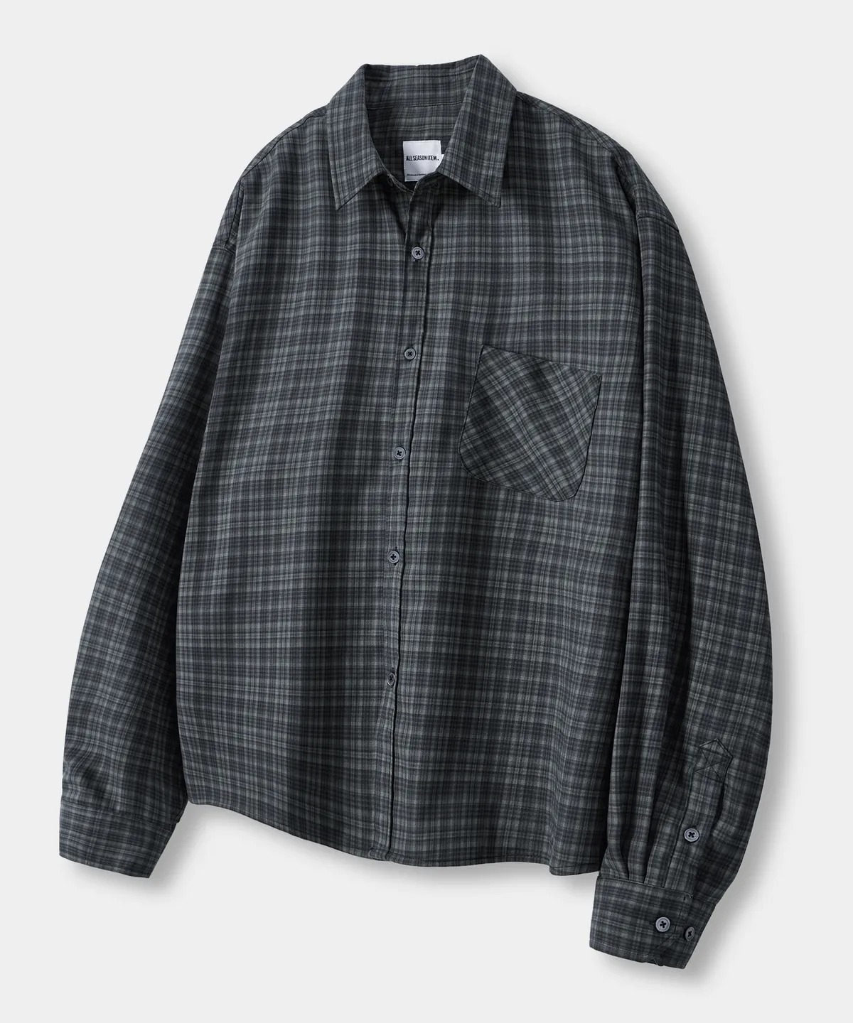 DIMITRI BLACK Everyone's Semi Crop Check Shirt