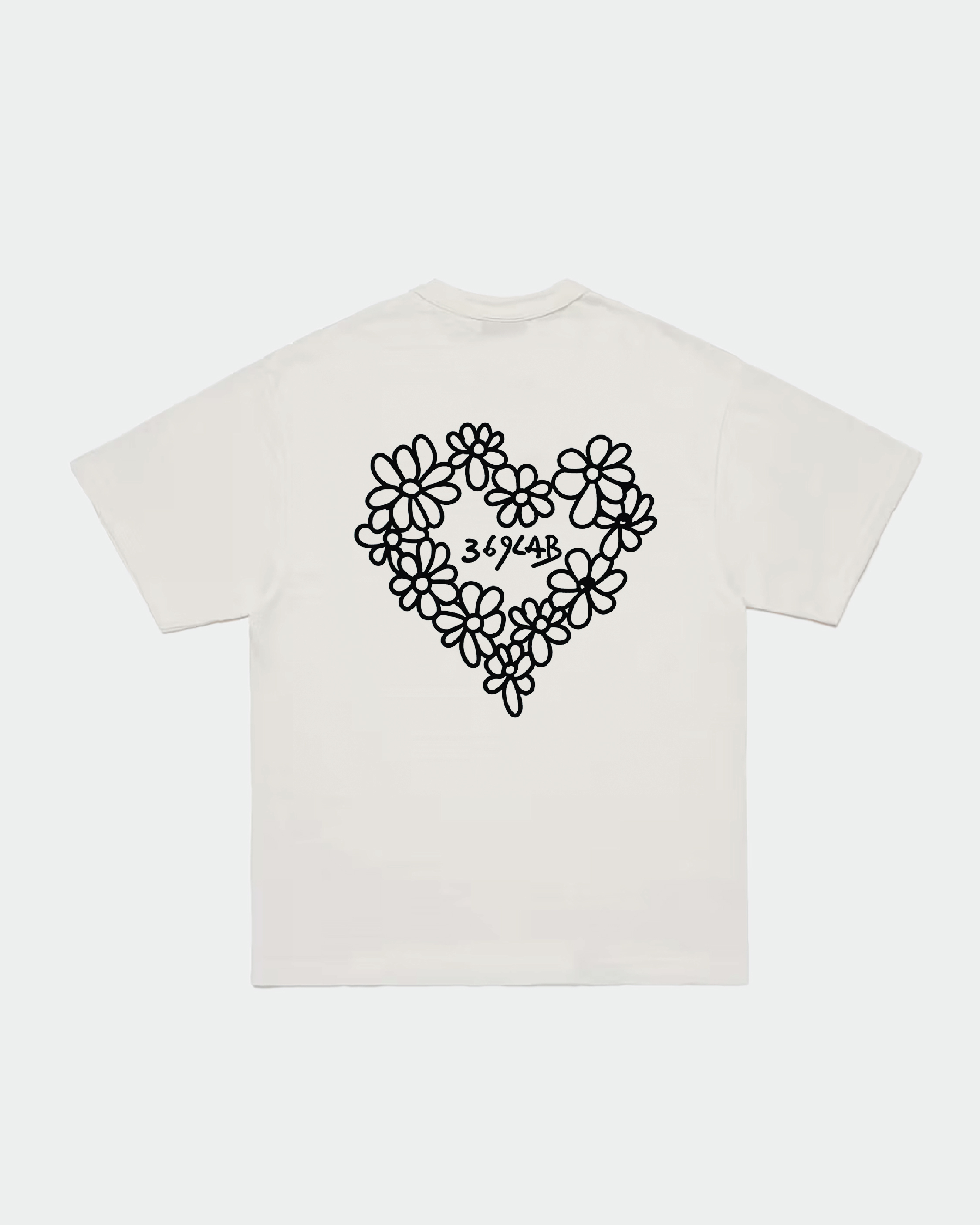 369 Lab Sketch flower heart print - White | 2S6TEE009