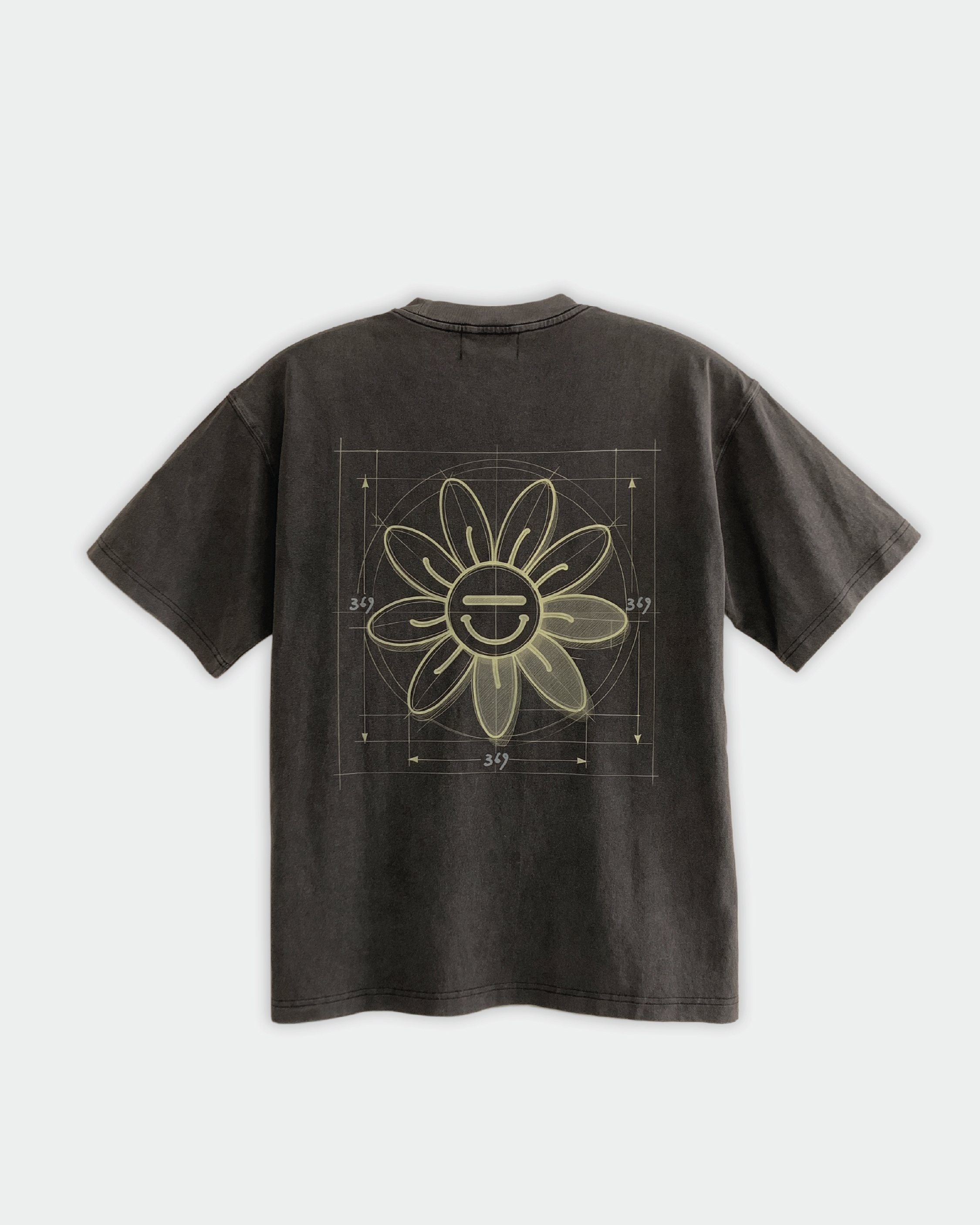 369 Lab Sketch baby  flower Tee - Washed Black | 2S6TEE008