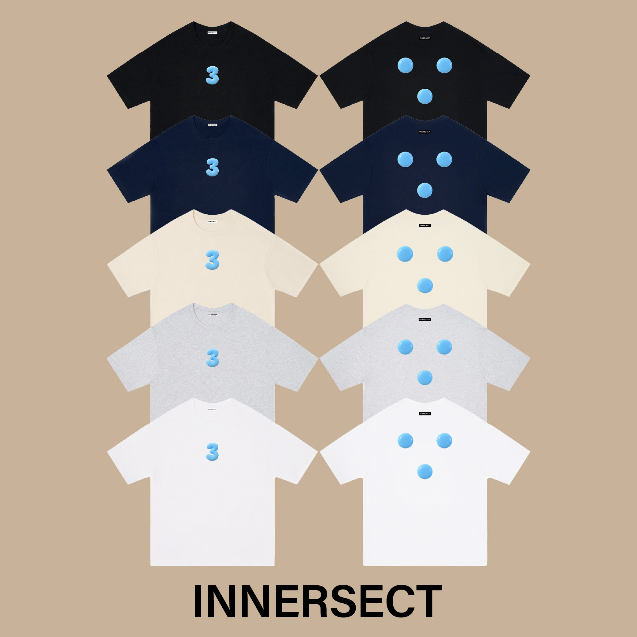 INNERSECT 三生萬物 水藍 立體 泡泡 陳冠希 Clot FOG ESSENTIALS 26年新款 短袖 短Tee 男女休閒上衣 IN26H6DX032