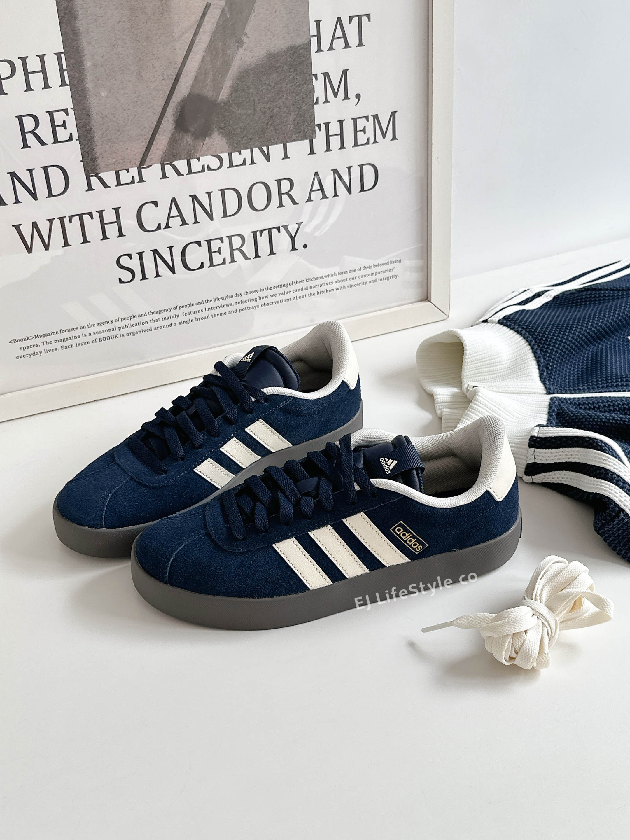 ADIDAS NEO VL COURT 3.0 海軍藍 深藍 焦糖底 男鞋 KJ6806 / 現貨