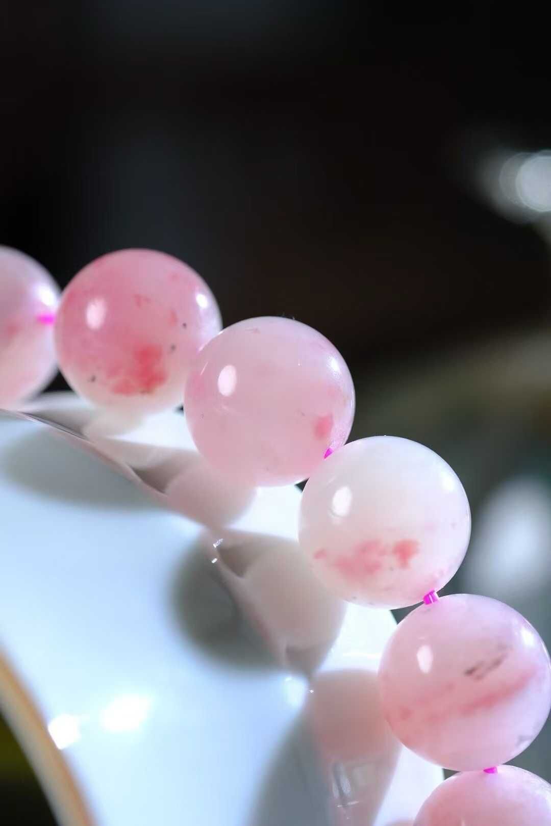521722 和田玉且末櫻花特色手串 (12mm直徑)