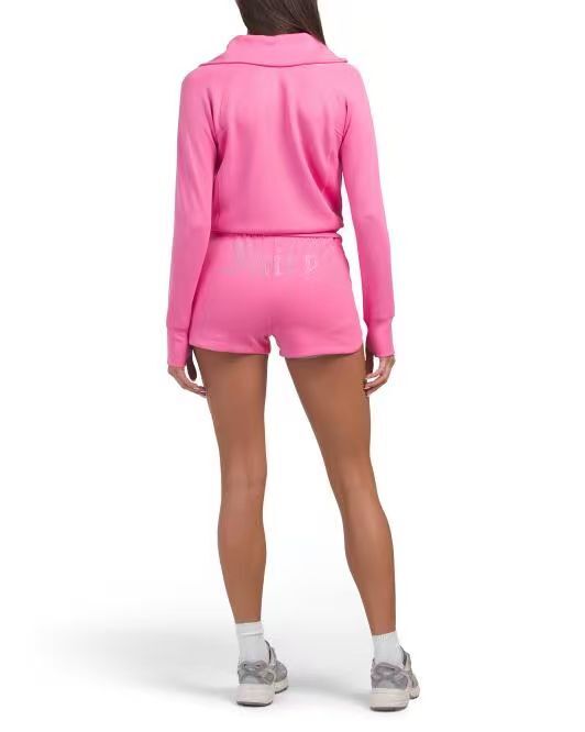 【預購】H061299 JUICY COUTURE 超柔軟半拉鍊上衣短褲套裝 (2件套)