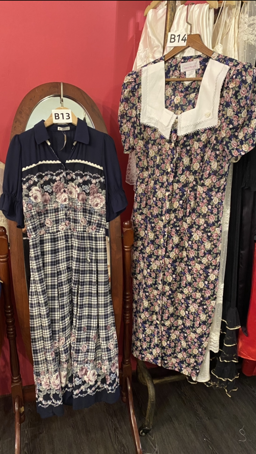 直播＋暗標客訂商品 / 灰粉菱格紋洋裝.A16.B13.B14.B25