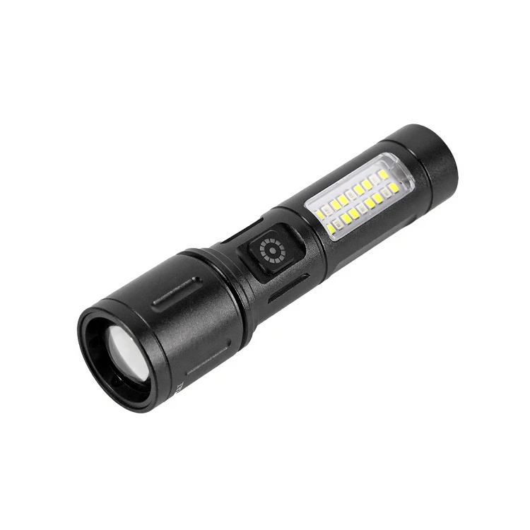 【松威科技】USB充電式雙光源LED手電筒SWH-B830 照明 強光 爬山 救護 防滑握柄