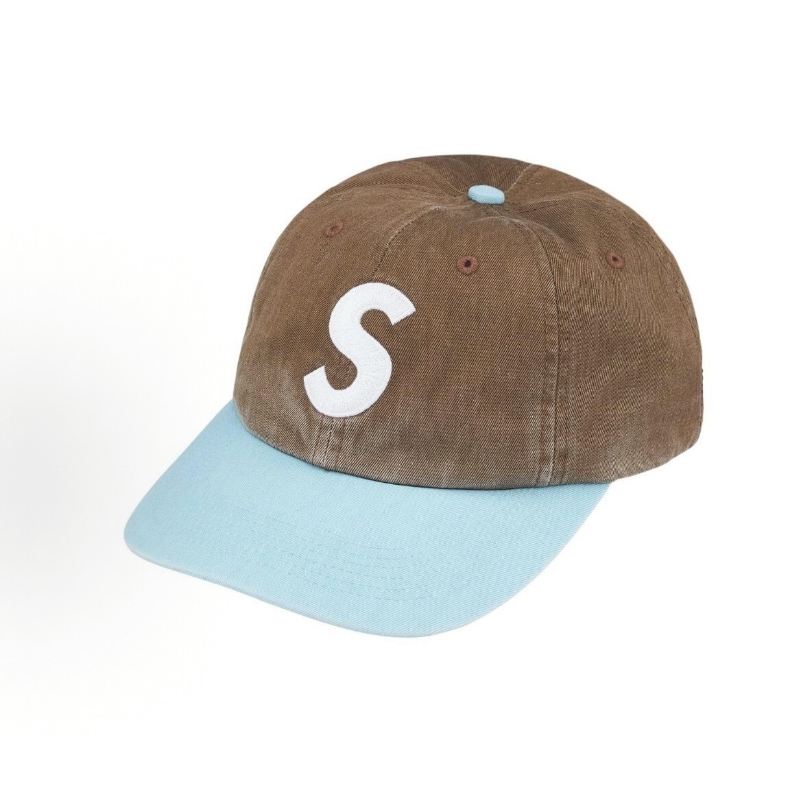 【Focus Store】現貨秒發 Supreme FW25 Pigment Coated 2 Tone S Logo Cap 兩色 6分割球帽
