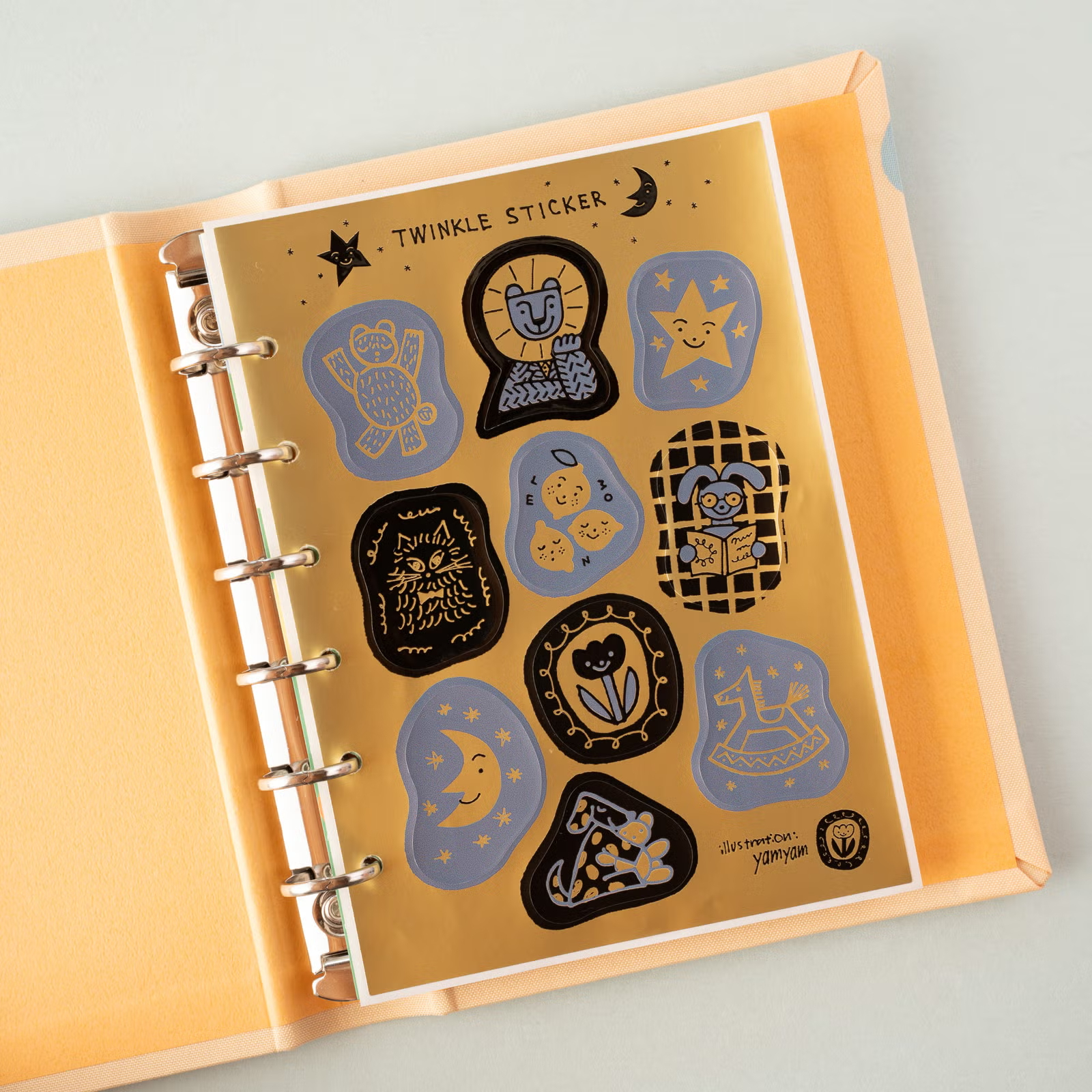 Mini 6 手帳貼紙內頁｜yamyam「 TWINKLE STICKER 」/ 手紙社 JAPAN