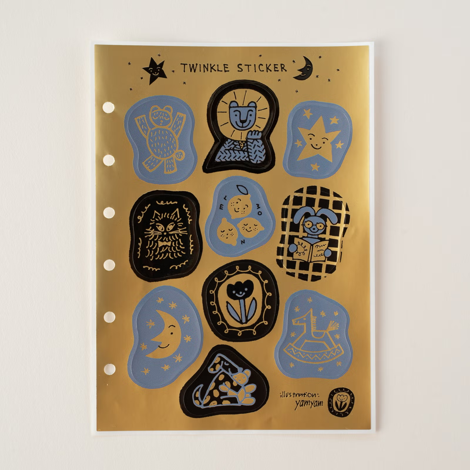 Mini 6 手帳貼紙內頁｜yamyam「 TWINKLE STICKER 」/ 手紙社 JAPAN