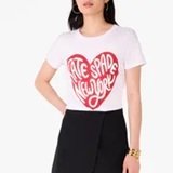 [S] KATE SPADE FRESH WHITE VALENTINE'S LOGO TEE, SKS1761 (SKS1761)