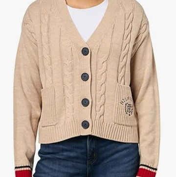 [S] TOMMY HILFIGER WFD WOMEN'S SPORTSWEAR CARDIGAN SWEATER, J5XS0721-WFD (STH1692)