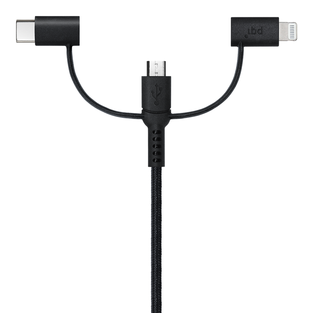 〔i-Cable Multi Plug〕三合一多功能傳輸線 100cm