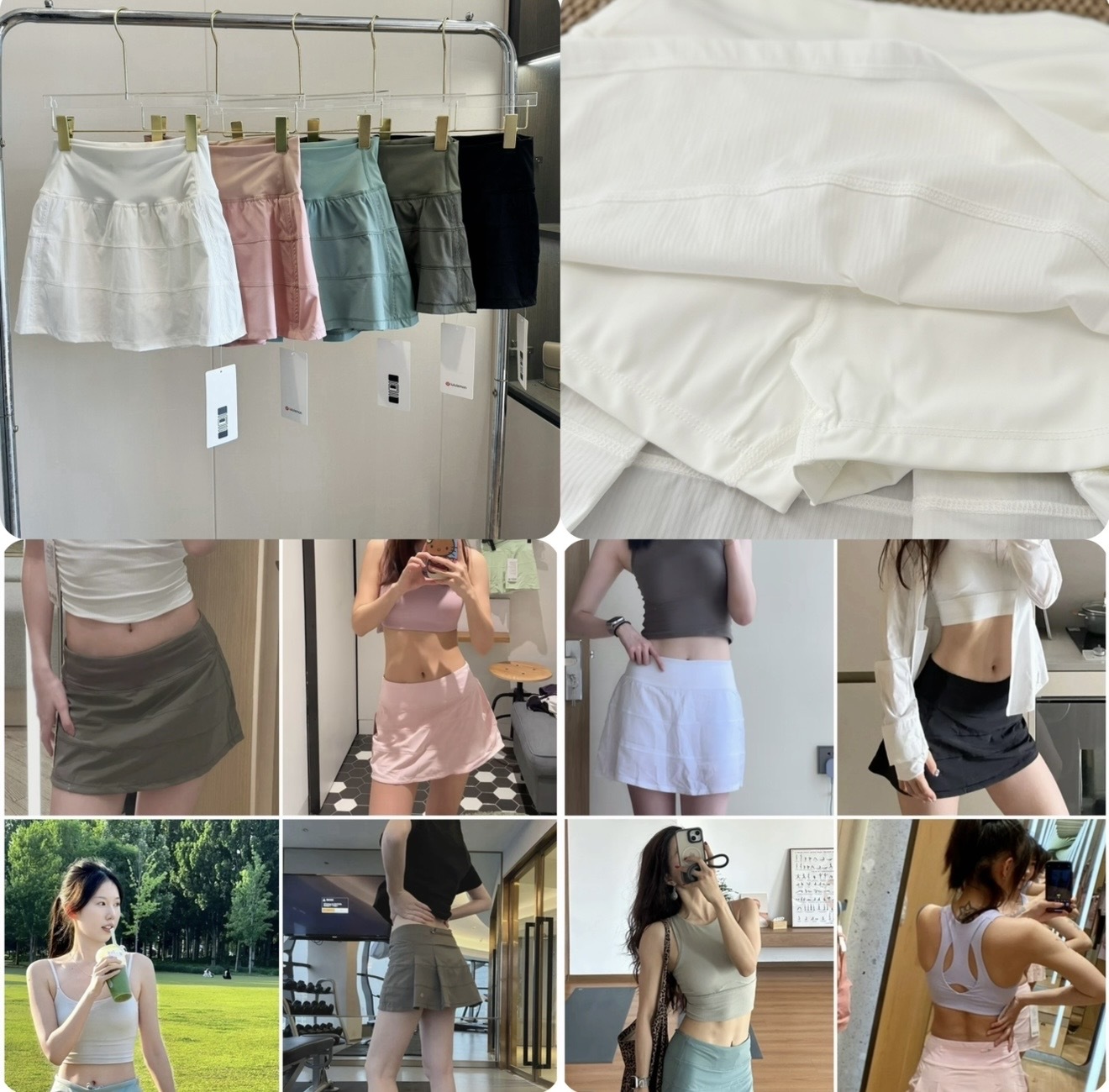 原單Lul*ulemon三摺防走光網球褲  -26310380