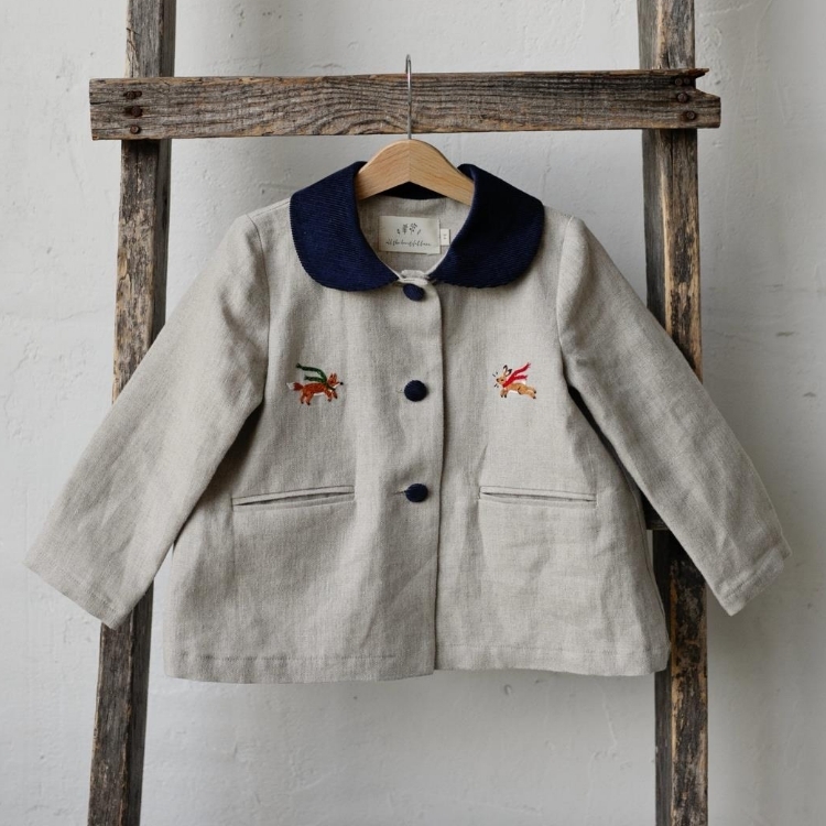 (預購) ALL THE BEAUTIFUL LINEN  彼得潘(天鵝絨領/燈芯絨領)外套 EXCLUSIVE PETER PAN COLLAR JACKET