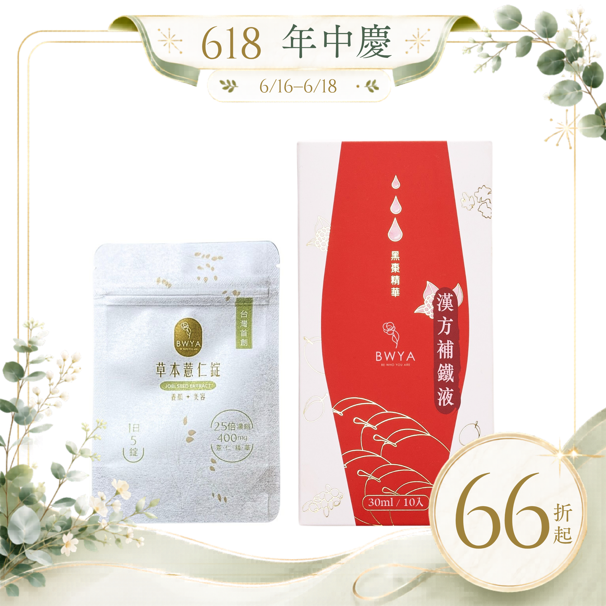 薏仁錠隨身包*1+漢方補鐵液*1