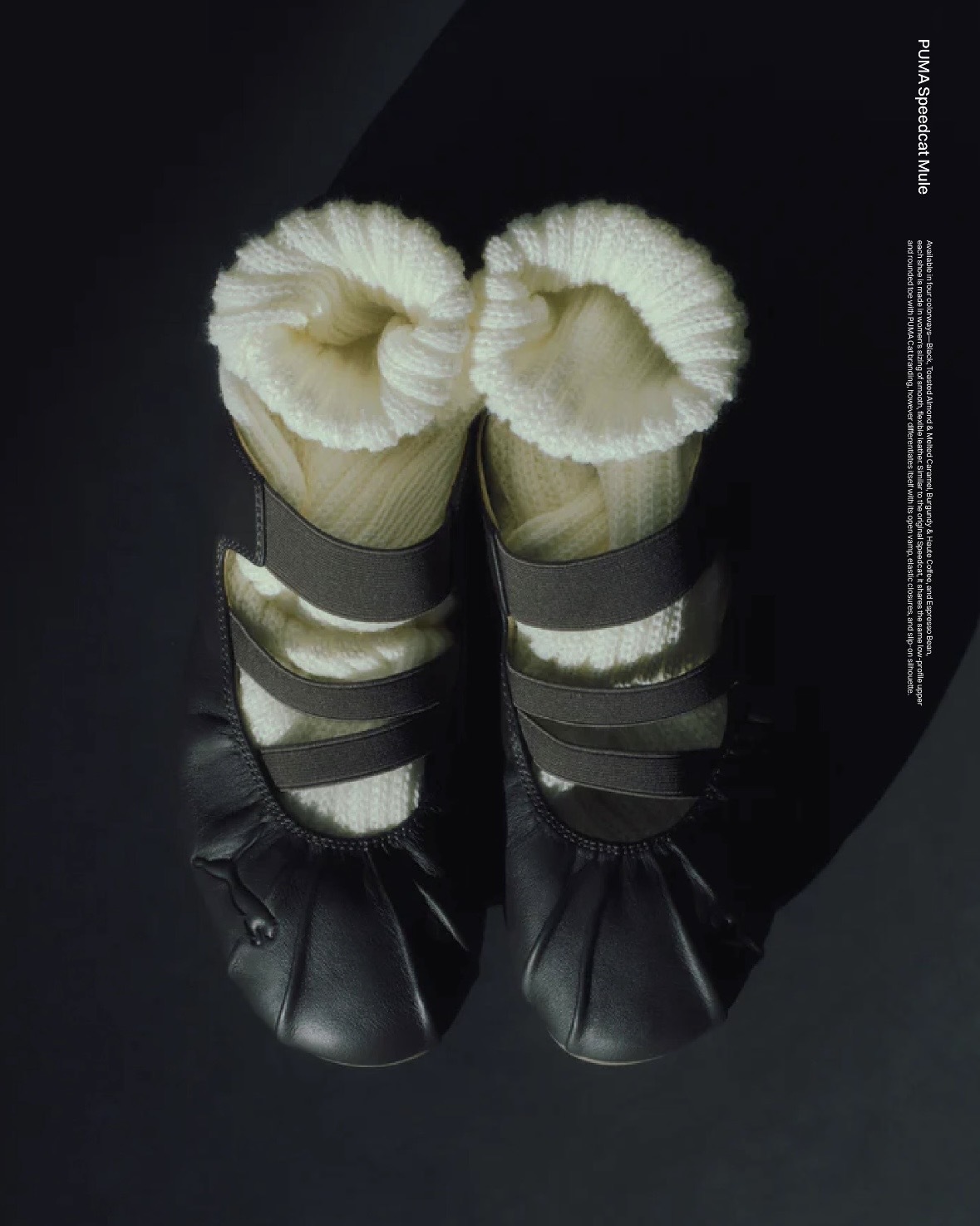 Puma Speedcat Mule 抓皺 包頭 芭蕾 穆勒鞋 黑色