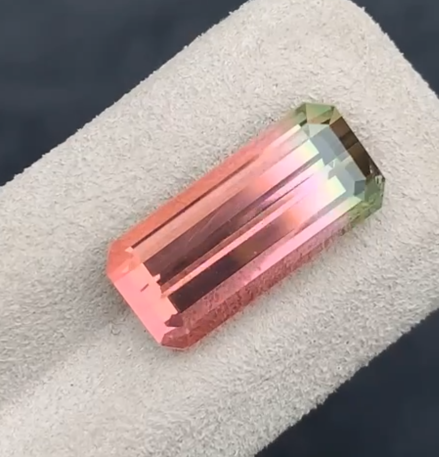 Dual-Tone Fantasy｜Natural Afghan Watermelon Tourmaline Loose Gemstone