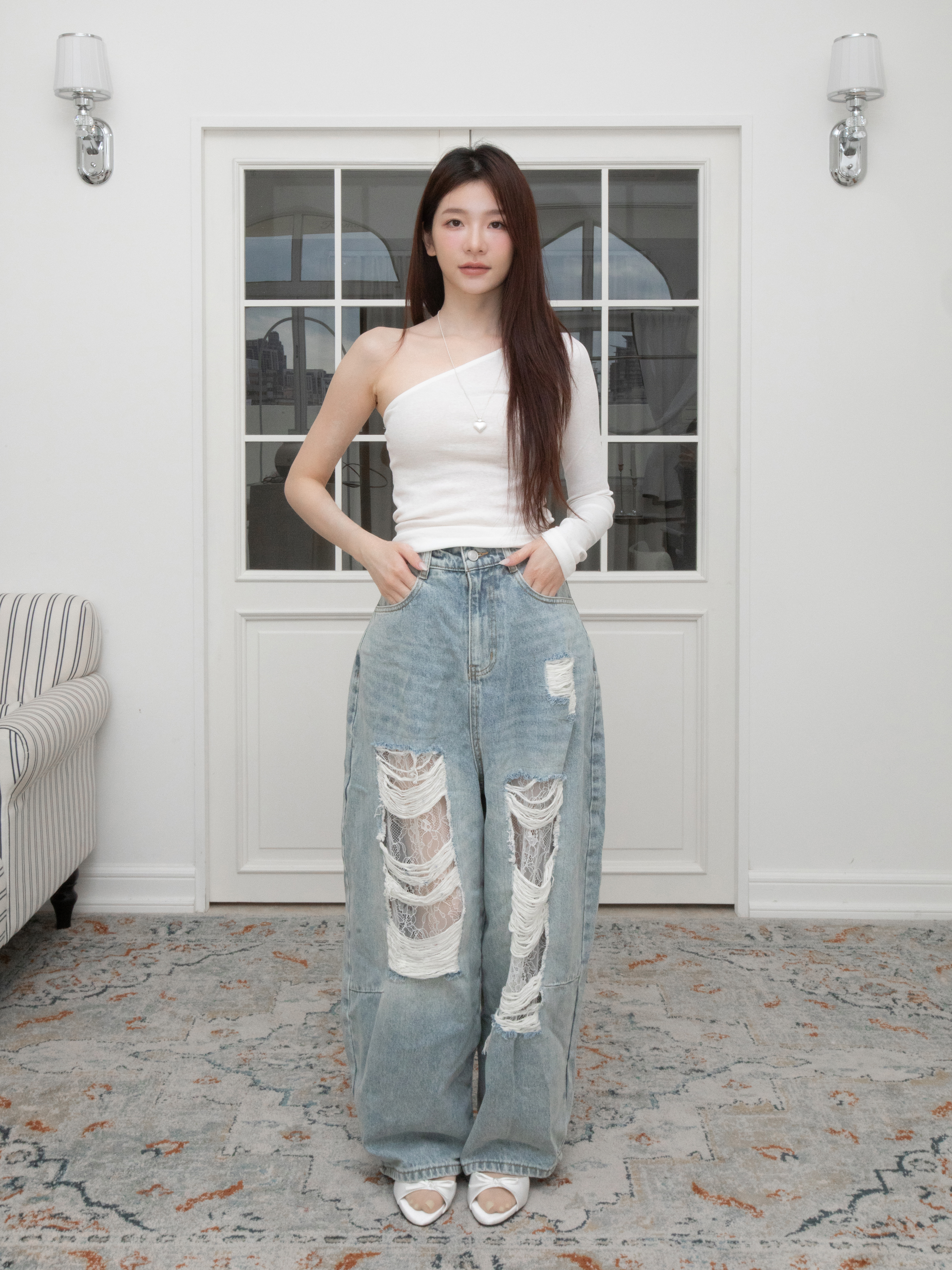 T01 ASYMMETRIC ONE SHOULDER TOP