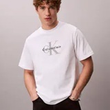[S] CALVIN KLEIN WHITE MEN'S MONOLOGO TEE, SCK881 (SCK881)