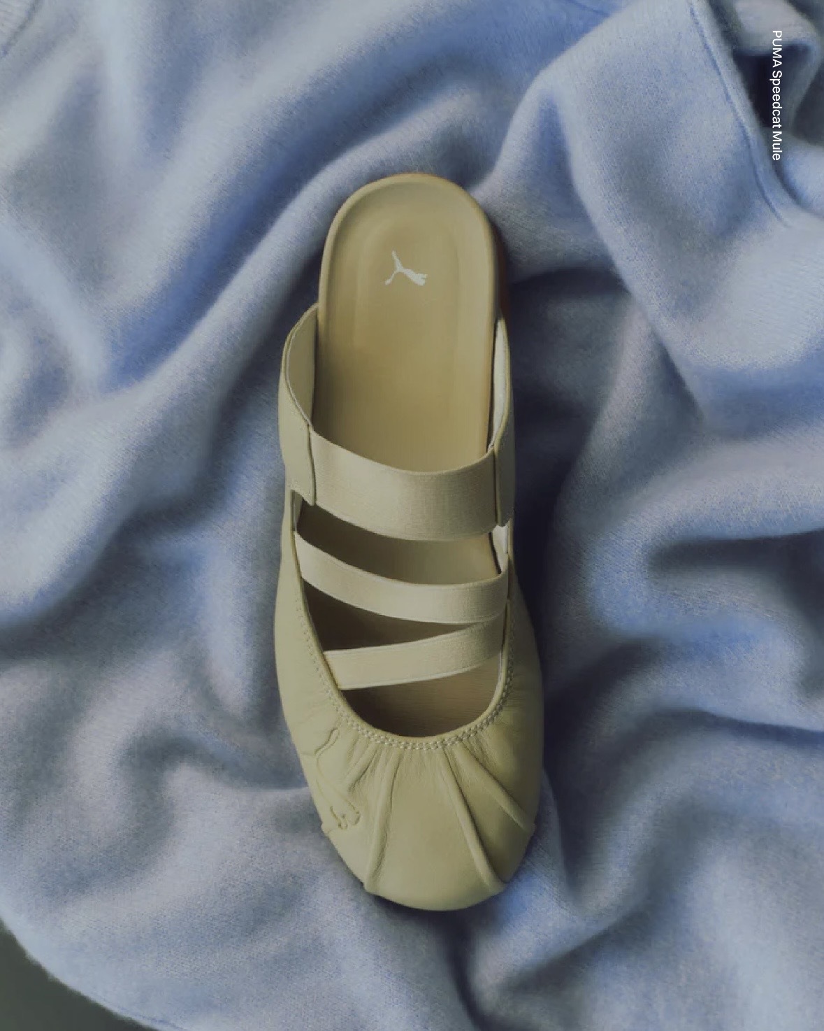 Puma Speedcat Mule 抓皺 包頭 芭蕾 穆勒鞋 米色