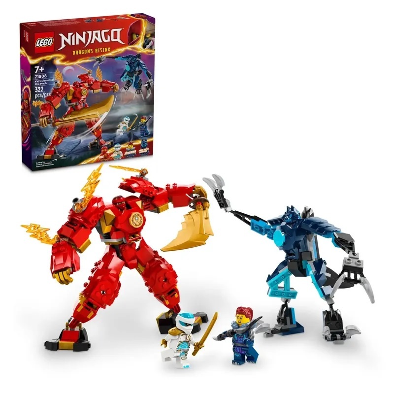 【玩具研究中心】LEGO 樂高 旋風忍者 赤地的火元素機械人 71808