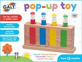 GALT FIRST YEARS 四色木製彈出玩具(1Y+)(A0138L)