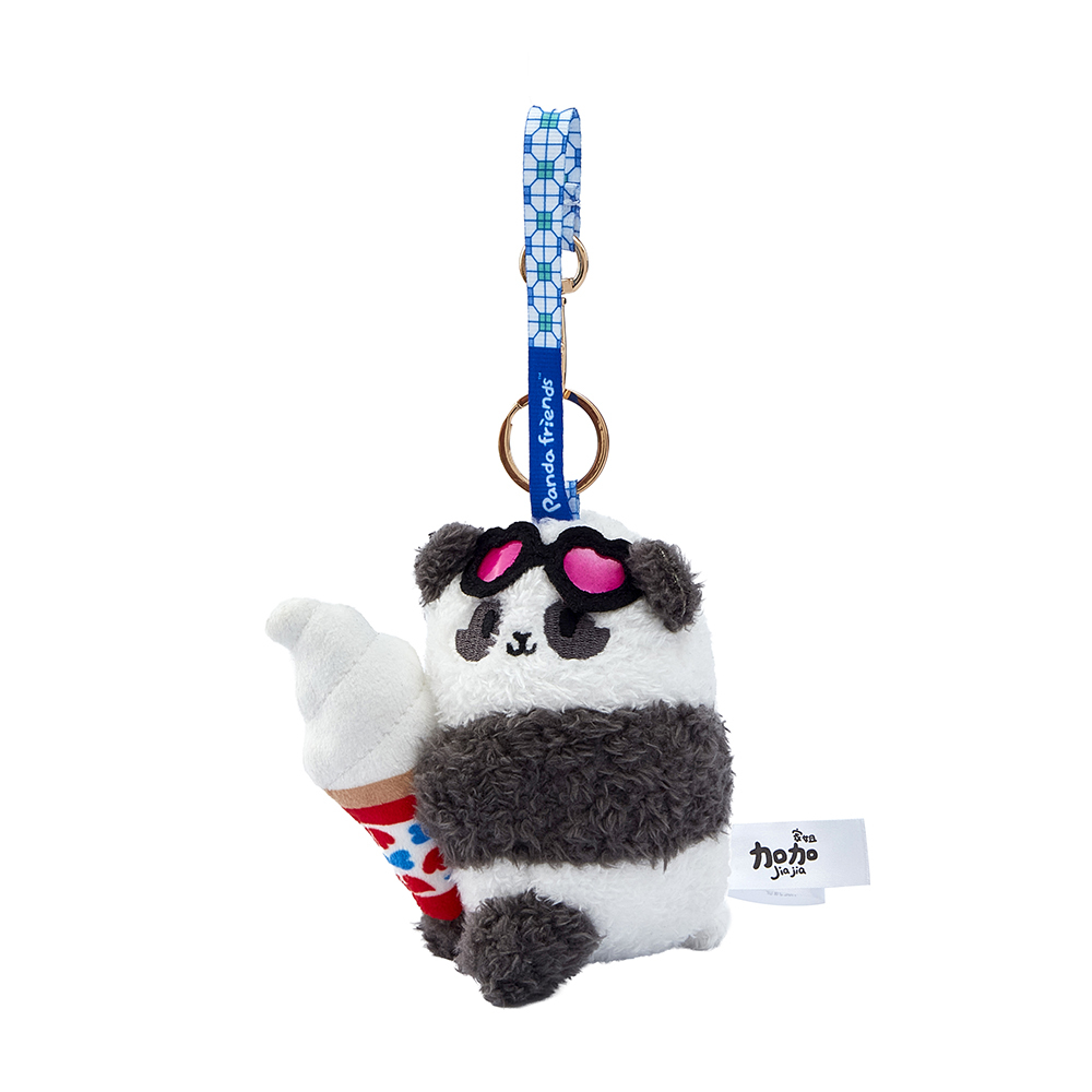 Panda Friends Hong Kong Food Collection: Jia Jia with Ice Cream Plush Keychain