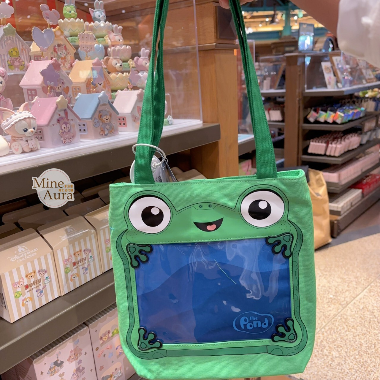 玩具總動員5 莉莉板 Lily Pad 青蛙造型平板電腦 圖案 單肩包 玩具總動員 Toy Story -上海迪士尼樂園