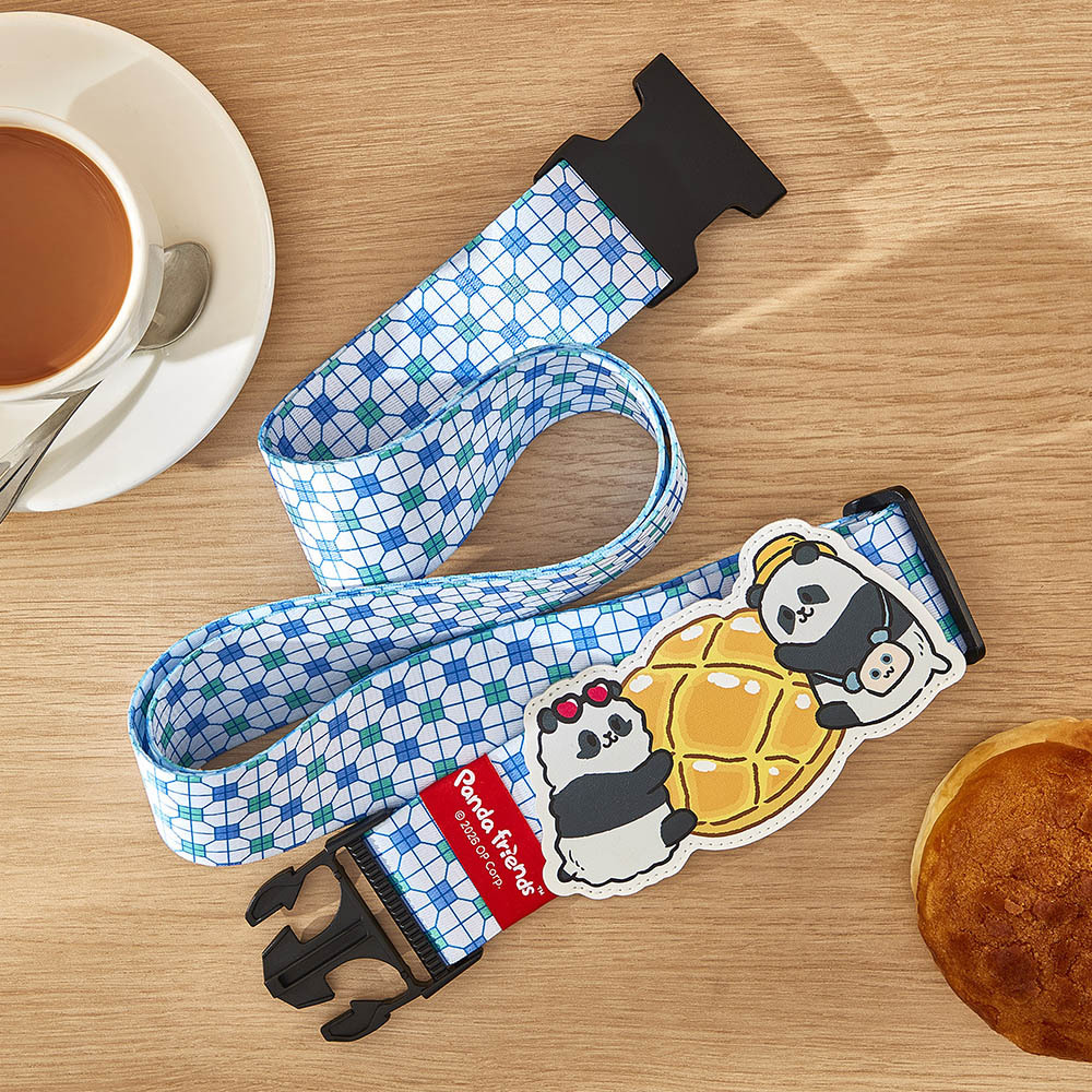 Panda Friends Hong Kong Food Collection: Jia Jia & De De with Pineapple Bun Luggage Belt