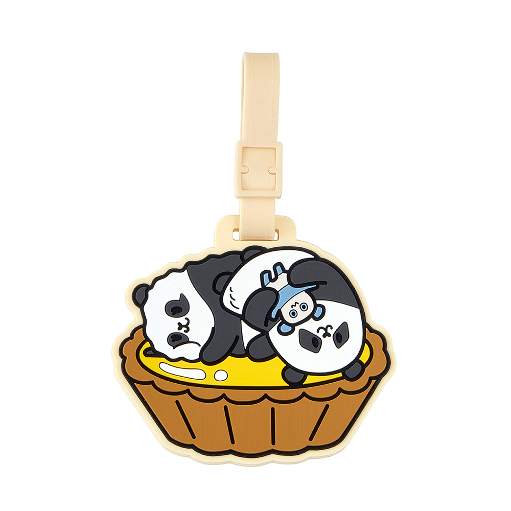 Panda Friends Hong Kong Food Collection: Jia Jia De De with Egg Tart Luggage Tag