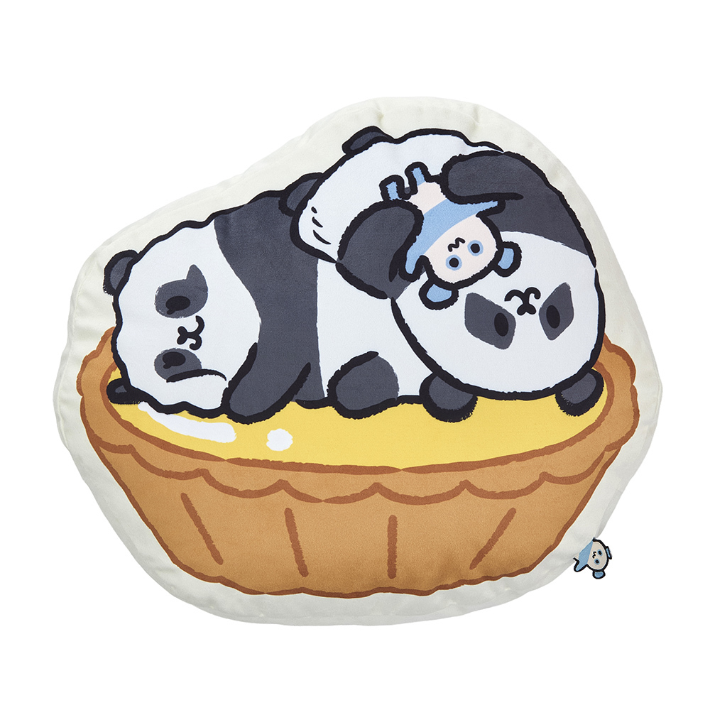 Panda Friends Hong Kong Food Collection: Jia Jia & De De with Egg Tart Cushion