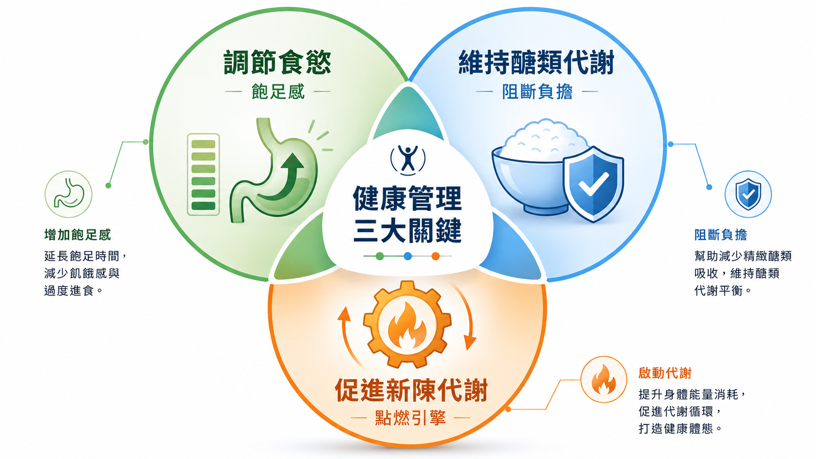 增加飽足感的方法與調節生理機能:三管齊下才是關鍵