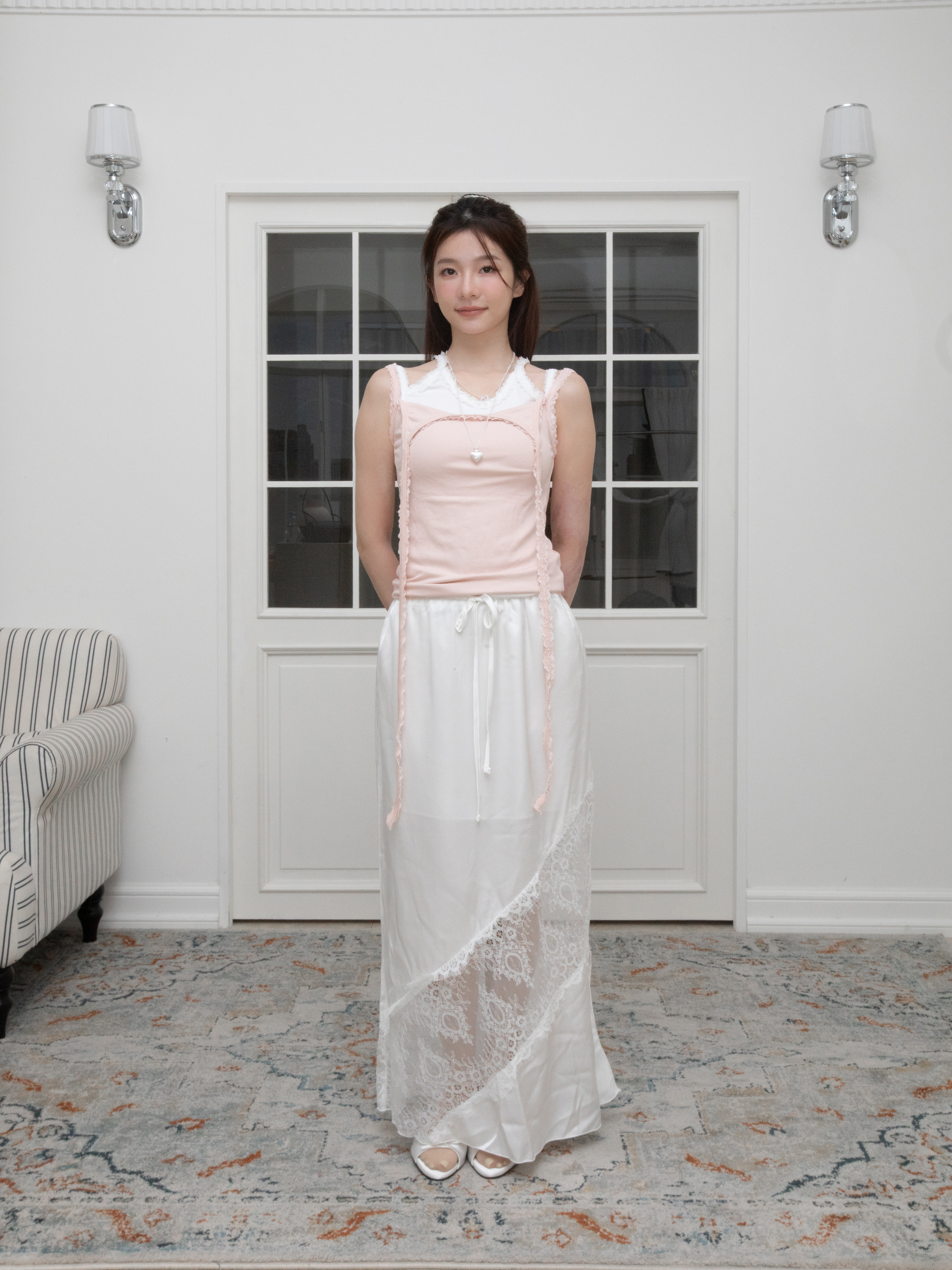 T10 SHEER LACE KNIT TOP