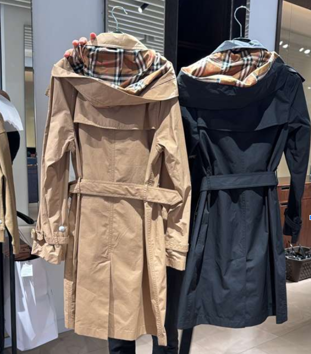 BE094 Burberry 可拆卸連帽女裝風衣 - 駱駝色 UK4 胸：45 長：89 80922611