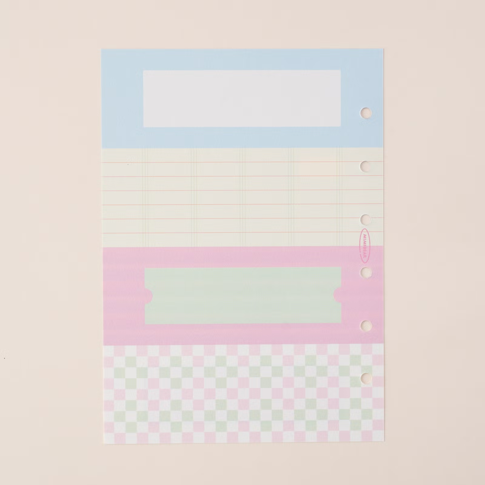 Mini 6 六孔手帳內頁｜mimibear「 berry 」/ 手紙社 JAPAN