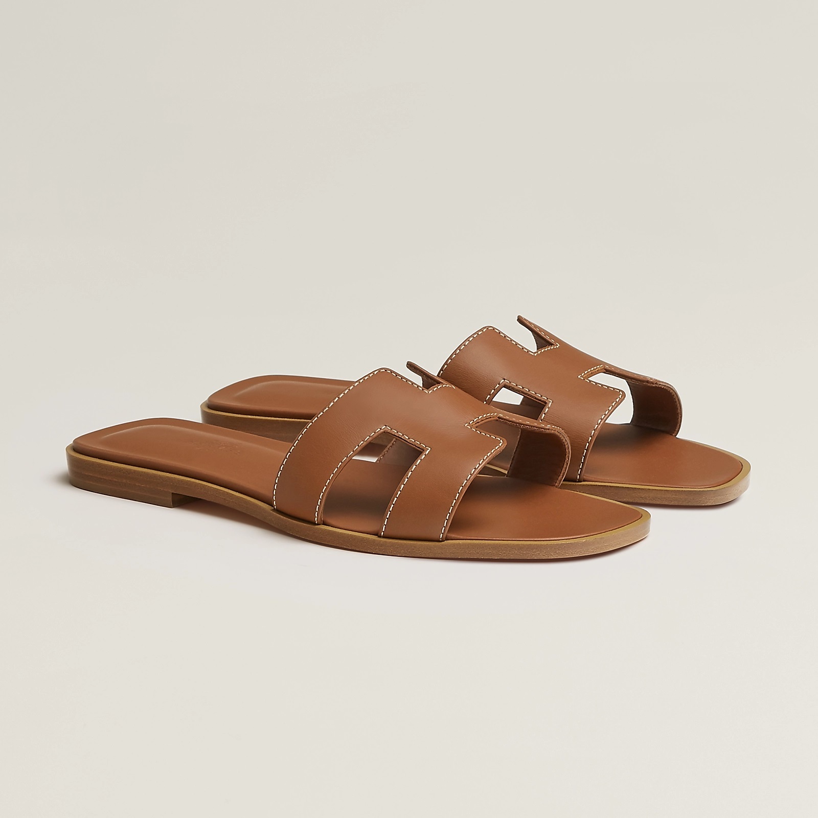 BE044 Hermes Oran sandal - Gold Size：37.5 H021056Z 03375