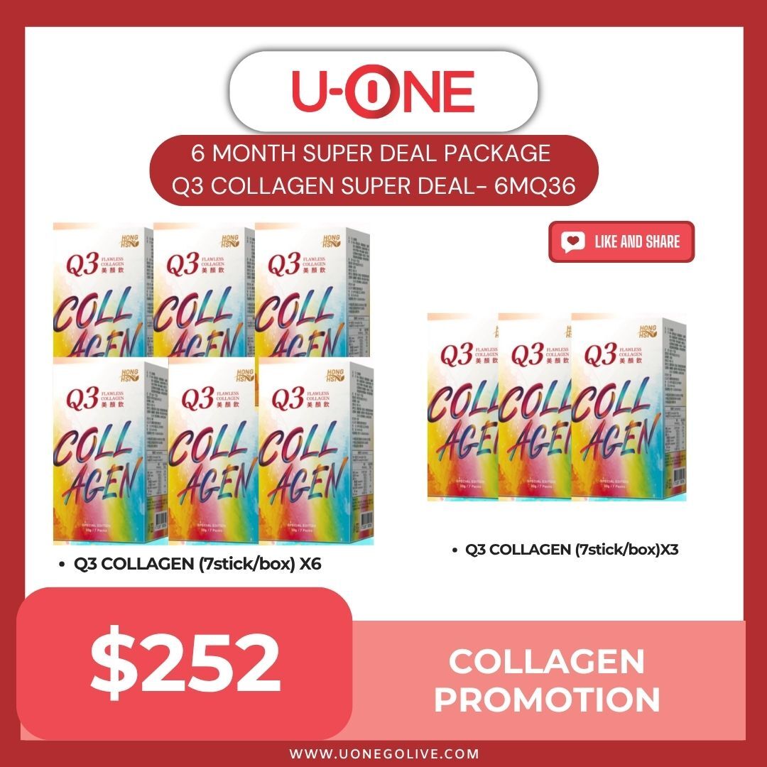 6 MONTH SUPER DEAL PACKAGE  Q3 COLLAGEN SUPER DEAL- 6MQ36