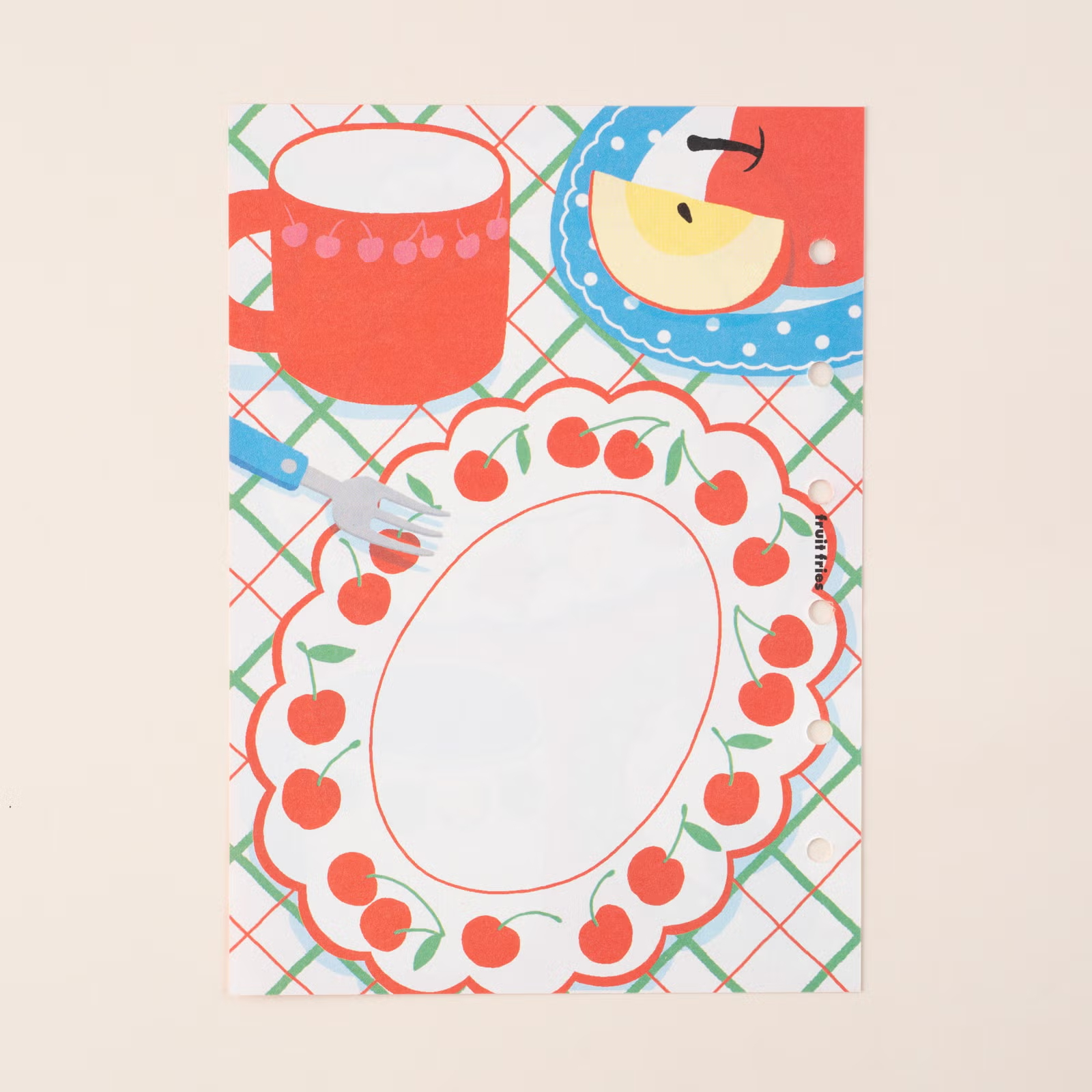 Mini 6 六孔手帳內頁｜fruit fries「 Fruity Tea Time 」/ 手紙社 JAPAN
