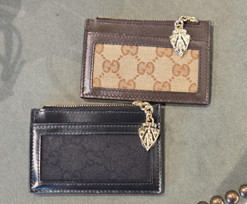 BE076 Gucci Luce 印花併色卡包 - 啡色 11 x 7.5 cm 790033 FADHW 9742