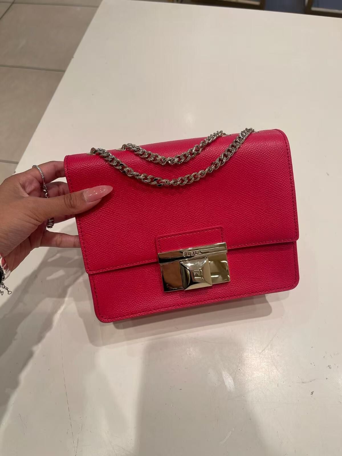 【預購】H0612125 Furla 方扣鏈條斜咩包