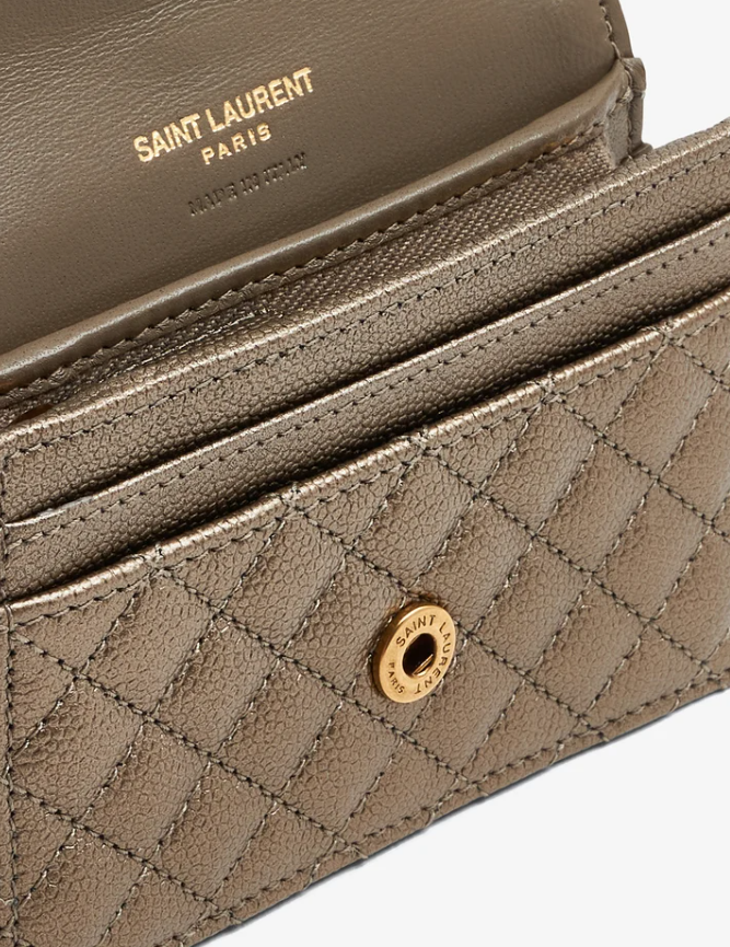 BE066 YSL Envelope Small 金色LOGO信封銀包 11 x 8.5 x 2.5 cm 739450 AACLC 8390
