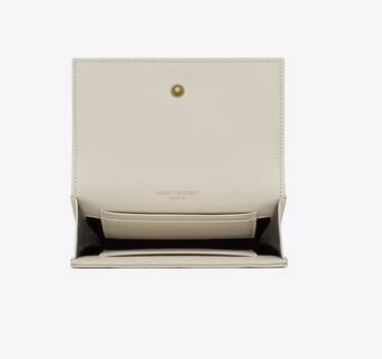 BE067 YSL Carré 雙折帶翻蓋銀包 13 x 8 cm 742430 AABVP 9207