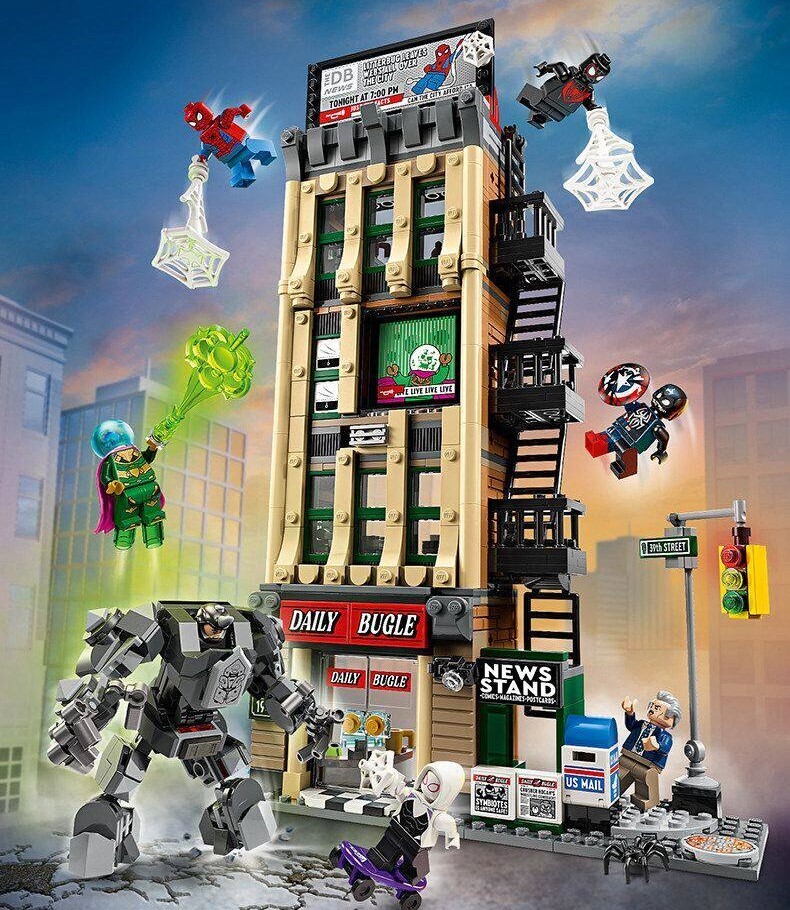 Spider-Man vs Mysterio The Daily Bugle Building Set  Fit Lego NO BOX NA022